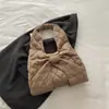 Bolsa de Ombro Transfronteiriça Bolsa de Roupas de Algodão Nova Tendência Outono e Inverno Bordado de Fio em Losango Bolsa Tote de Grande Capacidade Bolsa de Ombro Casual