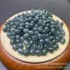 Jade Azul Natural para Água Contas de Arroz com Furo Grande Contas Cilindricas Verde Óleo Material Semi-Acabado para Pulseira Colar Trançado DIY Venda por Atacado