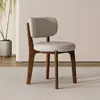 Silla moderna minimalista nórdica para el hogar de madera maciza, silla de diseñador italiano de lujo ligero con respaldo, silla de comedor para apartamentos pequeños