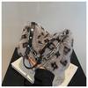 Bolso Pequeño Cruzado para Hombro o Axila de Felpa con Estampado de Leopardo, Cadena, Estilo Baguette, Informal, Suave, Novedad Otoño-Invierno 2026