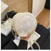 Bolsa Nova Estilo Chinês da Moda para Mulheres, Bolsa Feminina Simples de Pérolas Mais Vendida, Bolsa Pequena Redonda com Bordado Requintado, Bolsa Transversal com Corrente Estilo Nacional