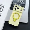 Nova Capa para iPhone 17 Pro Max Pintada com Spray Janela Grande Suporte Magnético Case Apple 16 Toque de Luxo Capa Protetora