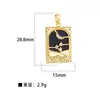Accesorios para joyería diy directos de fábrica colgante H chapado en cobre colgante simple de piedra ojo de gato colgante de cisne microincrustado sin cadena