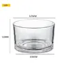 Copo de Vela Transparente, Suporte para Vela, Pote de Vidro Simples para Vela de Aromaterapia, Ornamento de Decoração para Hotel e Casa, Recipiente para Vela