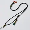 Cuerda para colgar colgante de cordón encerado, cadena para suéter con colgante de jade, adorno de jade, cristal, ámbar, cordón para colgar con cierre de seguridad, ajustable