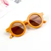 Óculos de Sol Infantis Novos e Modernos, Óculos Tendência com Armação Redonda para Meninos e Meninas, Viseiras de Sol Estilo Coreano Anti-UV, Óculos de Proteção Solar