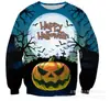 Sudadera con capucha casual popular de Halloween de calabaza europea y americana transfronteriza con estampado digital 3D para adultos Venta directa de fábrica