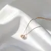 Versátil collar de plata S925 con diseño para uso diario, con un brillante colgante de corazón tridimensional, cadena ajustable