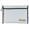 Bolsa impermeable ignífuga para documentos bolsa para documentos con diseño de fútbol bolsa con cremallera de lona impermeable engrosada bolsa de información personalizada por fabricantes