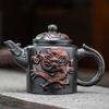 Bule de Cerâmica Roxa Conjunto de Chá Bule de Grande Capacidade Dragão e Fênix Auspicioso Bule de Areia Roxa Conjunto de Chá Kung Fu Doméstico Retrô Chinês