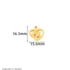 Pingente de Arco de Raquete Dourado Polido Acessórios de Aço Inoxidável com Duplo Furo Colar Pulseira DIY Acessórios de Conexão Moda