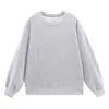 Camiseta crew neck de moletom terry, tamanho europeu e americano, plus size, marca trendy, cultural, sweatshirt unissex de corte solto com logo