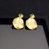 Moda Simple Nuevo Barroco Aretes Redondos Pendientes de Botón Nueva Moda Acero Inoxidable Elegante Nicho Joyería para la Oreja
