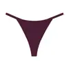 Tanga sexy europeo y americano de cintura baja, color sólido, sin costuras, deportivo, para yoga, secado rápido, seda de hielo, tirantes finos, calzones tipo T