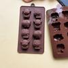 Molde de Silicona para Chocolate de León Molde DIY para Gelatina y Pudín Molde de Animales de 8 Piezas León e Hipopótamo