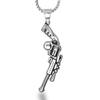 Collar con colgante de pistola para hombre, joyería de acero de titanio, colgante con forma dominante, venta al por mayor de fábrica SP560