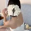 Pinza de Tiburón para Cabello con Lazo de Cinta Encaje Coreano Falda Dulce Pinza para Cabello de Tiburón Nicho Versátil Accesorios para el Cabello Nuevo Estilo