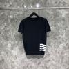 TEMPO RESPIRAR camiseta de manga curta tb verão cintura quatro barras masculino e feminino amantes casual esportivo tb meia manga
