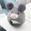 Chapéu de bebê novo para outono e inverno, gorro de lã super fofo para bebês, meninos e meninas, gorro de orelha de tricô com forro de fleece