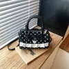 Bolsa Pequena de Bolinhas com Renda para Mulheres 2026 Novo Estilo Doce Bolsa de Mão Formato Almofada Textura de Moda de Verão Bolsa Transversal