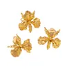 Brincos de Metal Retro Europeus e Americanos Transfronteiriços Exagerados com Flores Pequenas Brincos de Flor Tridimensional High-End