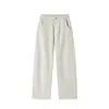 Pantalones casuales holgados de pierna ancha de cintura alta estilo Hong Kong para hombre, modelo otoño 2026, pantalones holgados versátiles con patchwork, adelgazantes, de corte curvo