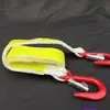 Material de Nylon Resistente ao Desgaste Suporte Hidráulico Corda Anti-Queda, Fixação com Gancho Duplo, Corda Anti-Queda Refletiva com Gancho Duplo Espessado de 1,5m