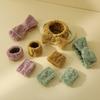 Set de Pulsera y Goma para el Cabello de Coral Fleece, Resistente al Agua, Impermeable, para Lavarse la Cara y Desmaquillarse, Pulsera, Goma para el Cabello, Cubrebrazos, Específicamente para Lavarse la Cara