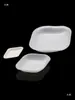 CKSLAB Xi Kai Plástico PS Plato de Pesaje Plato de Pesaje Barquilla de Pesaje Forma de Barco Cuadrado Rombo Blanco