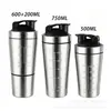 Vaso especial para batidos de fitness para exteriores de acero inoxidable de una sola capa, botella deportiva de gran capacidad, vaso mezclador para batidos de proteína en polvo