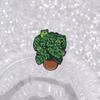 Broche metálico con forma de calavera y fantasma para Halloween, diseño transfronterizo, serie creativa de plantas en maceta