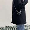 Bolsa de Corrente Texturizada em Formato de Coração, Bolsa Transversal de Ombro Tendência para Mulheres, Bolsa de Nicho Coreana Tb, Bolsa Versátil da Moda com Lantejoulas