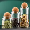 Frasco de Vidrio Personalizado Simple Creativo con Tapa de Corcho para Almacenamiento de Bolas, Frasco de Vidrio para Té, Frasco para Almacenamiento de Granos, Frasco Sellado