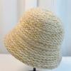 Estilo Japonés Elegante Otoño e Invierno Nuevo Lana de Conejo Mezclada Sombrero de Pescador para Mujer Liso Simple Elegante Sombrero de Cubo Sombrero de Cuenca Moderno