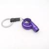 Llavero de metal con silbato de turbo, silbato de turbo, forma de turboalimentado, colgante de llavero de metal modificado