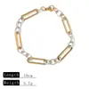 Joyería Transfronteriza Joyería de Mano Lujo Ligero Gama Alta Nicho Mujeres y Hombres Verano Pulsera que No se Desvanece Acero de Titanio Oro Plata Al por Mayor