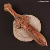 Madeira de Jujuba Fulminada Espada Tian Shi Escultura em Madeira DIY Pequeno Acessório Ornamento Taoísta Pingente Trançado Corrente de Celular Decoração para Pendurar
