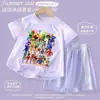 Conjunto Esportivo Infantil Temático de Restaurante da Suzi, Camiseta de Manga Curta e Shorts de Secagem Rápida, Roupa Confortável para Casa para Meninos e Meninas