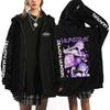 Cazadores de Demonios de Amazon Sudadera con Capucha Estampada de Cazadores de Demonios Cardigan Chaqueta Holgado de Moda