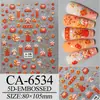 Pequeñas pegatinas adhesivas impermeables de relieve tridimensional 5D, patrón pequeño de dibujos animados, pegatinas decorativas para uñas, pegatinas para uñas de estilo nacional