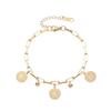 Pulsera de acero de titanio de marca redonda Queen de personalidad hip hop moderna estilo coreano celebridad de internet ins estilo frío estudiantes novias joyería de mano