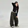 Pantalones Cargo Camuflados para Niñas, Pantalones Anchos Retro Americanos Casuales de Primavera y Otoño, Pantalones Elegantes para Niños, Transfronterizo