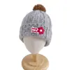 Gorro de invierno para niños, gorro de punto cálido y grueso, adecuado para niños y niñas, sombrero de lana a prueba de viento para exteriores, estilo coreano