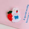 Broche de acrílico japonês fofo com desenho animado estilo Ins, broche fofo de urso e coelho para estudantes, decoração de bolsa com alfinete