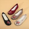 Zapatos de Tela Estilo Nuevo 2026 Old Beijing con Suelas Suaves, Antideslizantes, de Tejido Fly-Knit, Transpirables, Slip-On para Mujeres de Mediana Edad y Mayores
