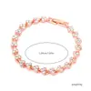 Pulsera Romana de Moda de Lujo Popular Europea y Americana Transfronteriza con Incrustaciones de Diamantes Exquisita de Cristal de Alta Gama Pulsera Simple de Amor para Mujeres