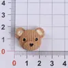 Urso de Desenho Animado de Café Biscoito Resina Acessórios DIY Capa de Celular Frigideira Copo de Enxaguante Bucal Adesivo Rosto Sorridente Grampo de Cabelo Acessório de Cabelo