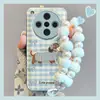 Adequado para Capa de Celular Apple 16, Capa de Celular Huawei iPhone 15 Pro Max Cobertura Total com Textura de Couro e Design de Cachorrinho Bordado para Outono e Inverno