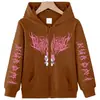Diseño de Moda Estampado de Melodía Cárdigan para Niños Sudadera con Cremallera Casual Holgada Versátil