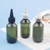 Botella marrón de 90 ml con tapón de punta, botella para medicina líquida con tapón de pico de punta, botella marrón de 90 ml con tapón de punta, botella de hidrosol verde oscuro, botella para aceite esencial